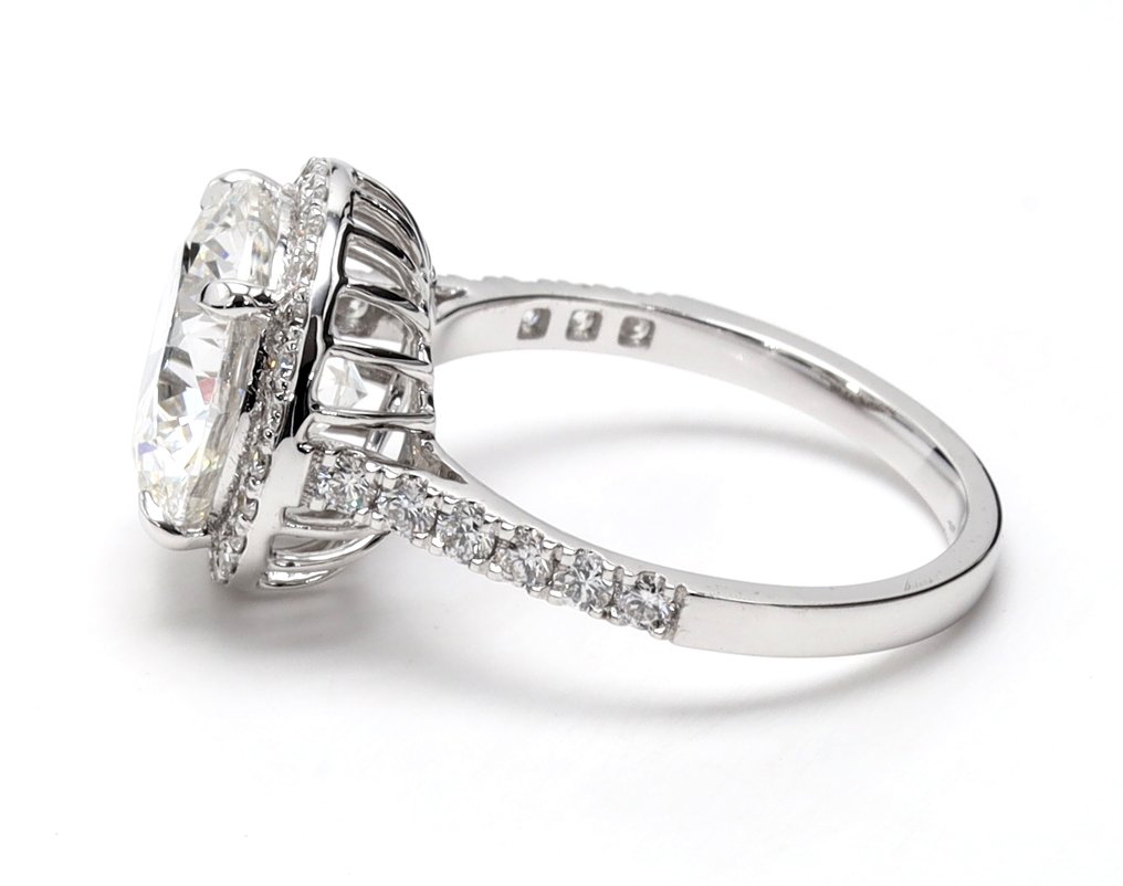 訂婚戒指 - 14 克拉 白金 - 5.57ct. tw. 鉆石 (實驗室培育) - 鉆石 - 经典结婚戒指 #4.3