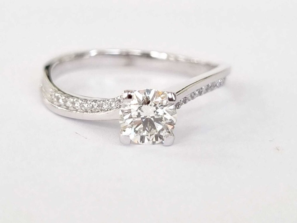 Δαχτυλίδι αρραβώνων - 18 καράτια Λευκός χρυσός - 0.69ct. tw. Διαμάντι (Φυσικό) - Διαμάντι #4.3