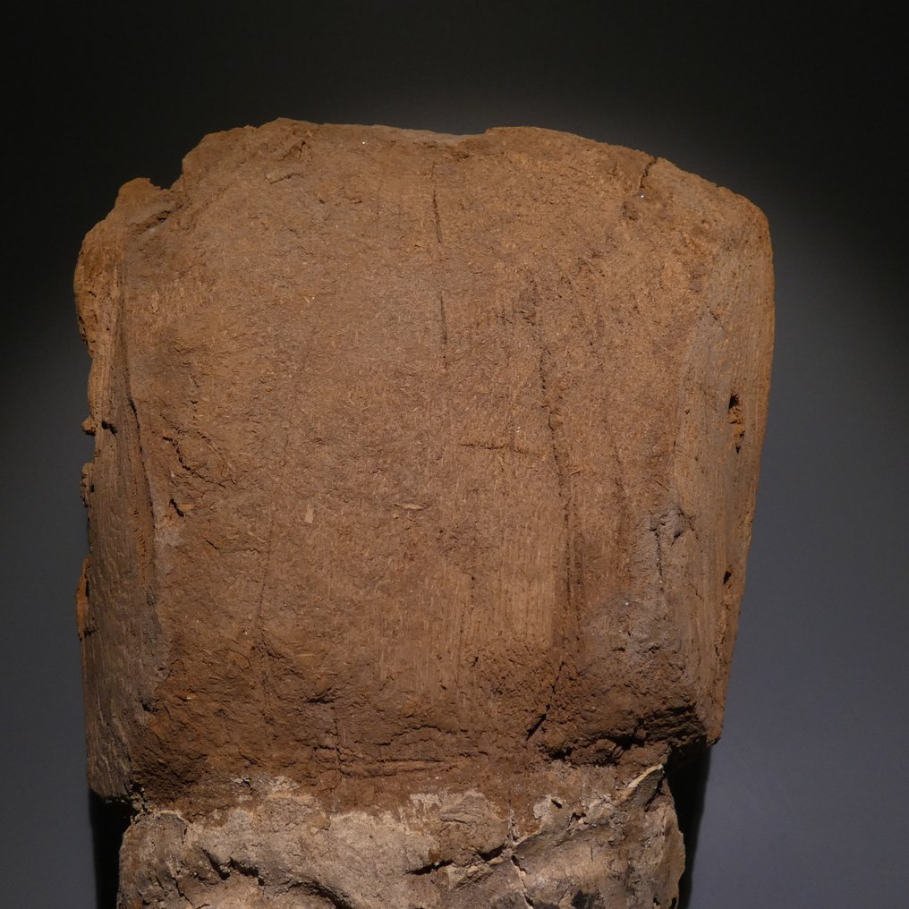 古埃及 木 石棺面具。25 H。晚期，公元前664 - 332年 #2.1