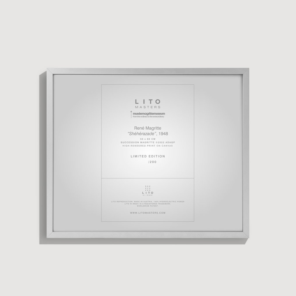 After René Magritte (1898-1967) - Shéhérazade, 1948 , Canvas #2.1