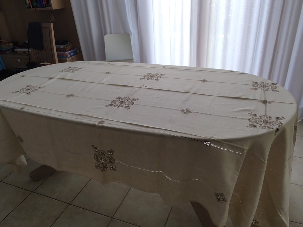 Nappe  - 290 cm - 170 cm - Nappe brodée #1.0
