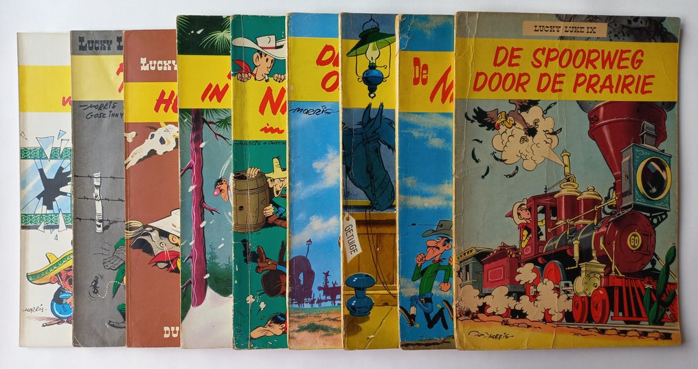 Lucky Luke 9, 12, 13, 14, 19, 22, 28, 29 & 31 - 9 Album - Eerste druk ...