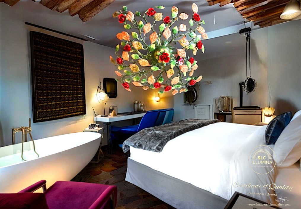 SLC Illumina - MG - Ceiling lamp - Spring Rose 6Lights - Wrought iron #1.0