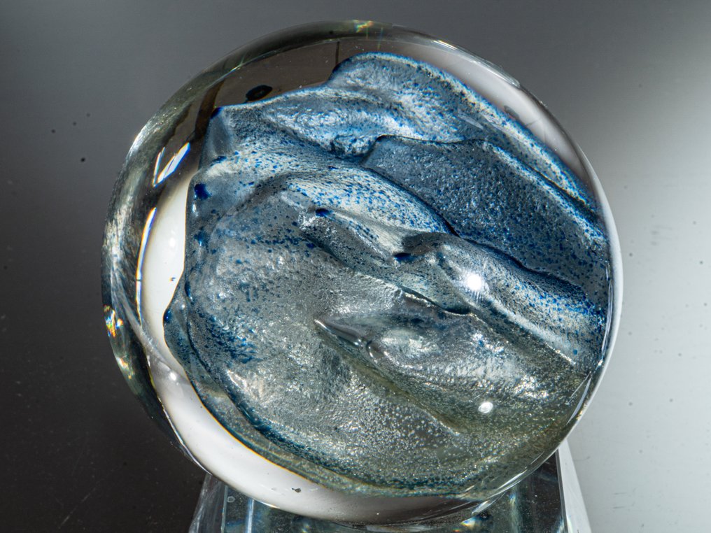 Glashaus Edelmann - Udo Edelmann - 紙鎮 - Künstlerisches Designobjekt - Ø 7,1 cm - 玻璃 #4.3