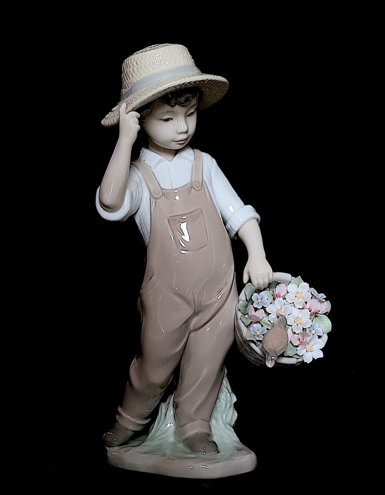 Lladró, 6824 - Alfredo Lorens - Szobor, “My happy friend” - 21 cm - Porcelán - 2002 #1.0