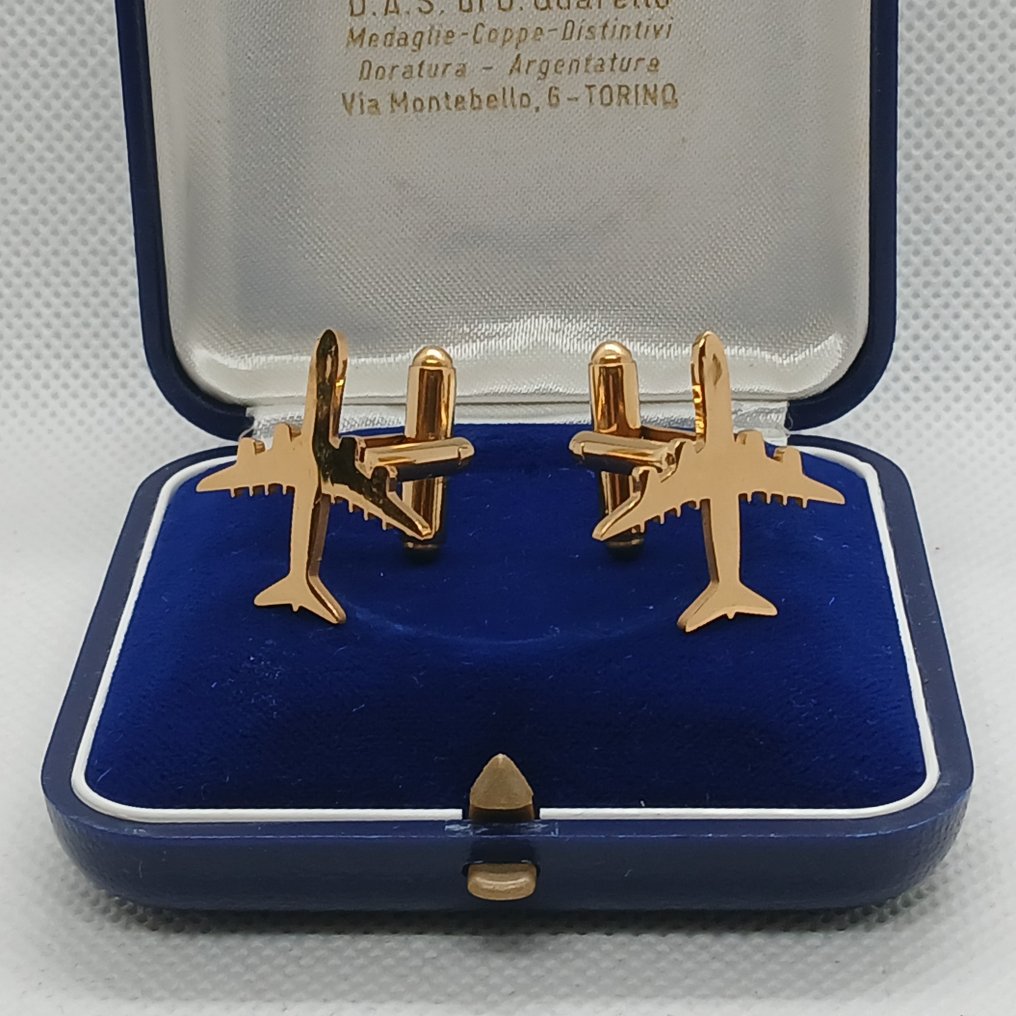 Κίτρινο χρυσό laminato (18k). - Μανικετόκουμπα - Πιλότος αεροπλάνου #4.3