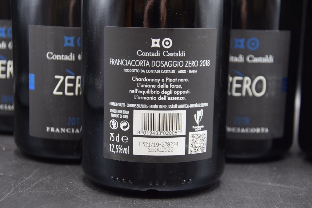 2018 Contadi Castaldi, Zero - Franciacorta Zéro Dosage - 6 Bottles (0.75L) #2.1