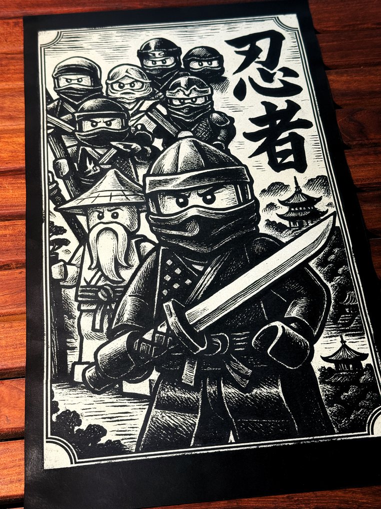 Æ (XX-XXI) - (Set of 3) – “LEGO Ninjago: Shadows of the Dojo” (2025) – Mixed Media Triptych #3.2