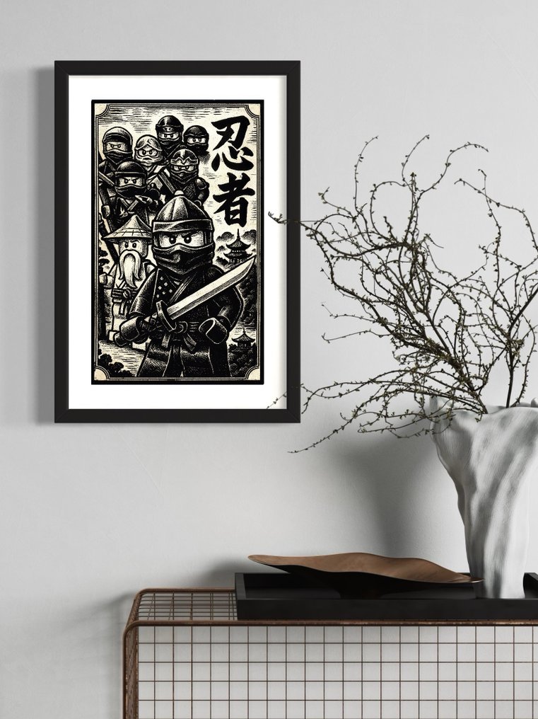 Æ (XX-XXI) - (Set of 3) – “LEGO Ninjago: Shadows of the Dojo” (2025) – Mixed Media Triptych #1.0