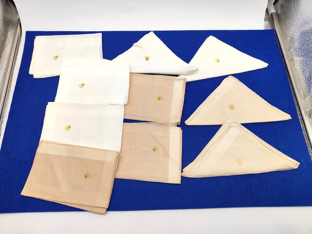 Rolex lotto di 10 Pochette Fazzoletti da tasca made in Svizzera #4.3