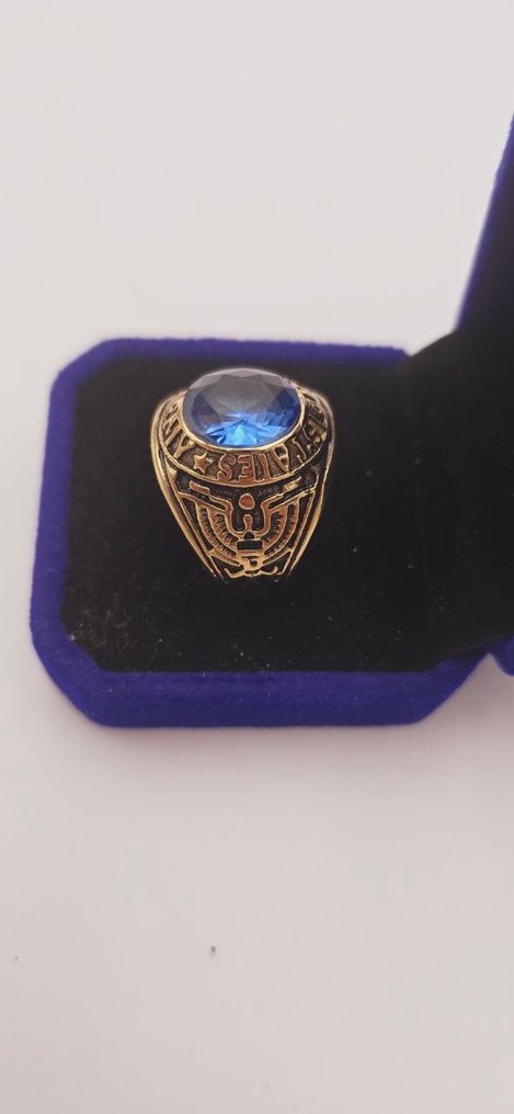 18K镀金Bikers金属抗过敏医用不锈钢戒指 - Bikers戒指 - 戒指 - 军用戒指 Army #4.3