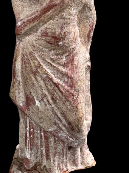 古希腊 Terracotta 披巾女性形象。西班牙出口许可证。 - 20 cm #3.2