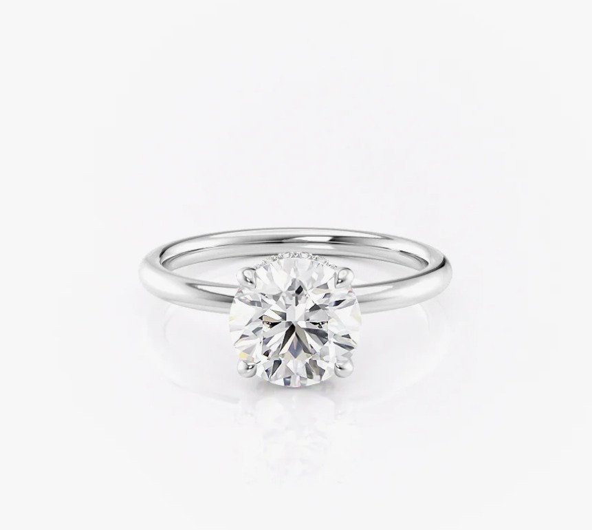 Bague de fiançailles - 18 carats Or blanc -  1.11ct. tw. Diamant (Naturelle) - Diamant #1.0