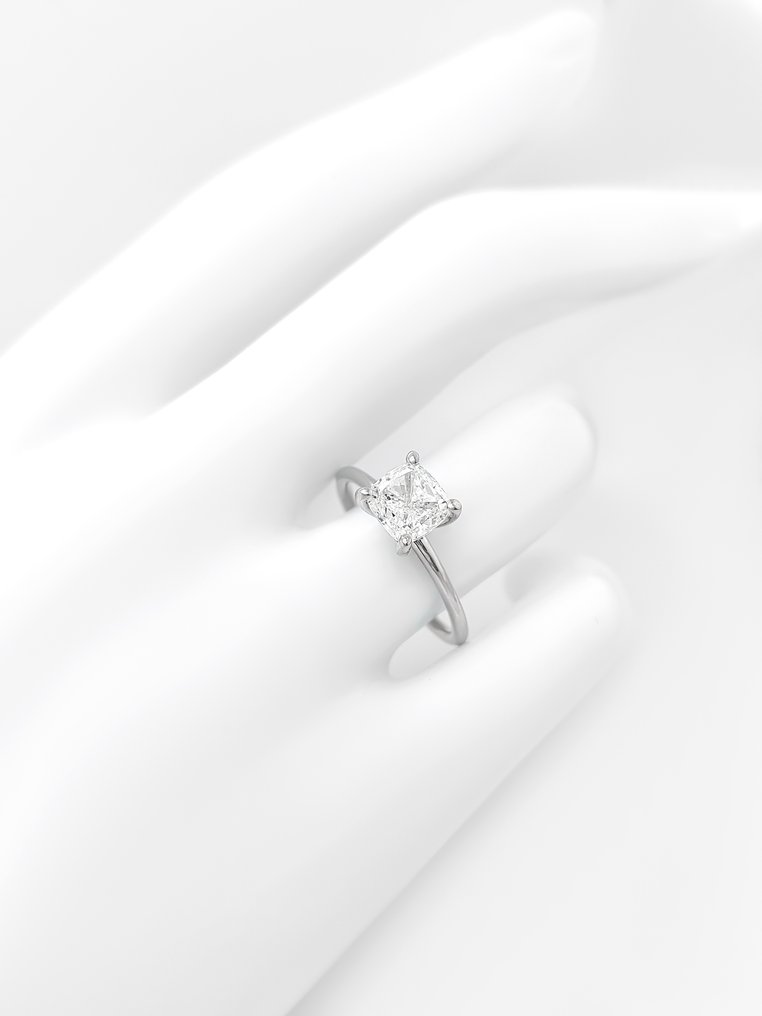 Δαχτυλίδι - 14 καράτια Λευκός χρυσός, E/SI2 -  1.52ct. tw. Διαμάντι (Φυσικό) - Πιστοποιητικό GIA #4.3