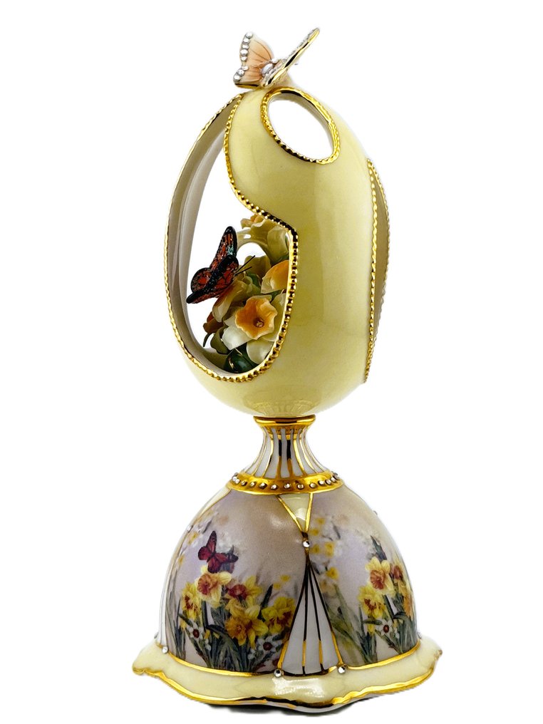 法贝热鸡蛋 - 音乐盒 - 24 Karat Gold Plated Ardleigh Elliott - 水晶, 镀金 #3.2