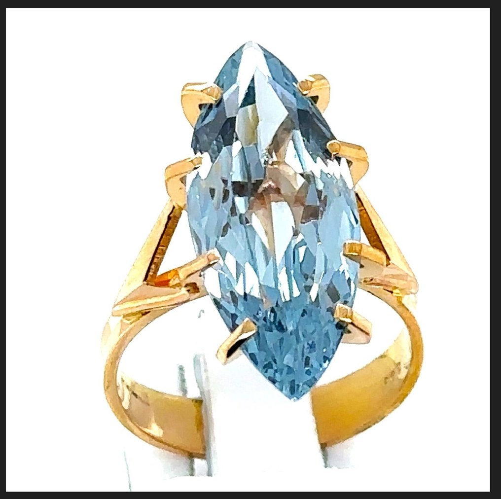 戒指 - 18K包金 黄金 - 0.00ct. tw. 合成宝石 - Solitaire RS 56 独特 #1.0