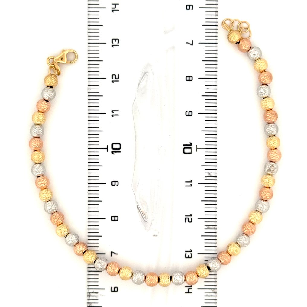 Handmade - Bracciale - 2.9 g - 18 carati Oro giallo, Oro bianco, Oro rosa - Gold Art #2.1