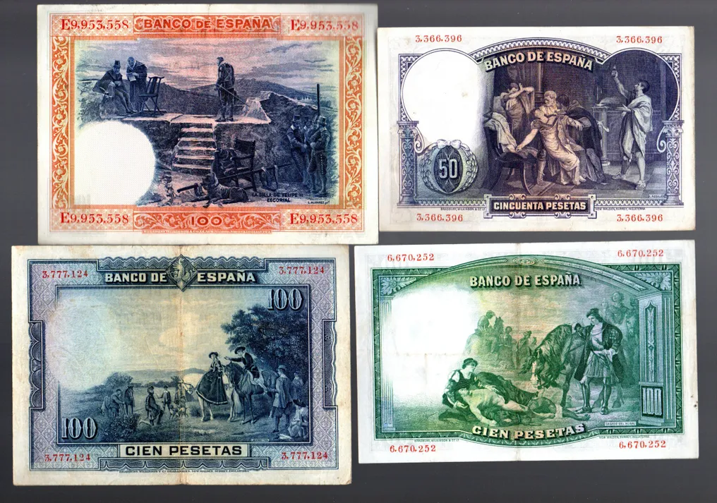Ισπανία. - 16 Banknotes - Various Dates (χωρίς τιμή ασφαλείας) #2.2