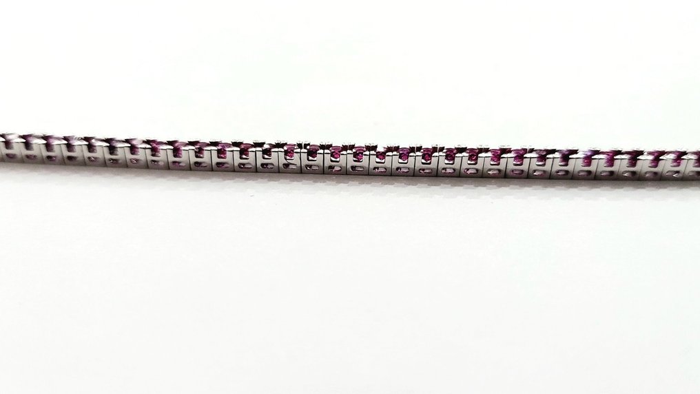 手镯 - 18K包金 白金 - 2.19ct. tw. 红宝石 - 红宝石 #4.3