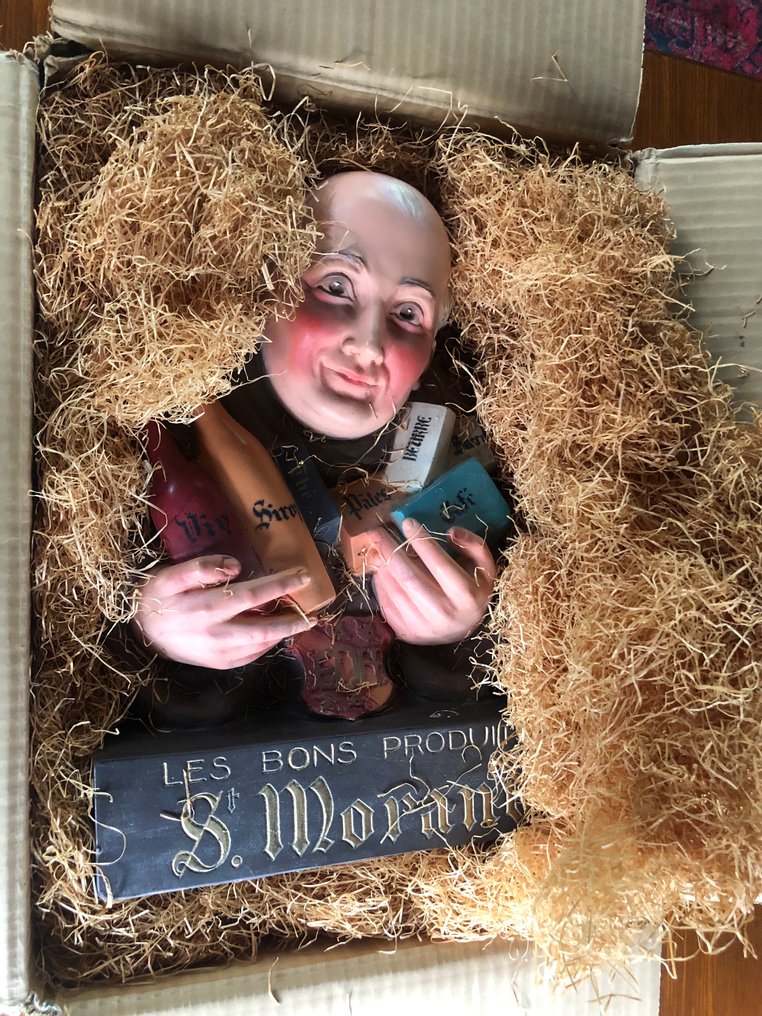 Origineel oud Reclamebeeld “Saint-Morand -Les Bons Produits” - Figure - Gipsen St. Morand Reclame Beeld - Plâtre #4.3