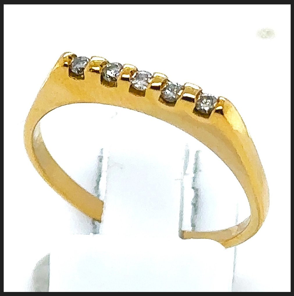 Örökkévalóság gyűrű - 18 kt. Sárga arany - 0.10ct. tw. Gyémánt (Természetes) - Gyémánt - 18KGold Half Memory RS59 #3.2