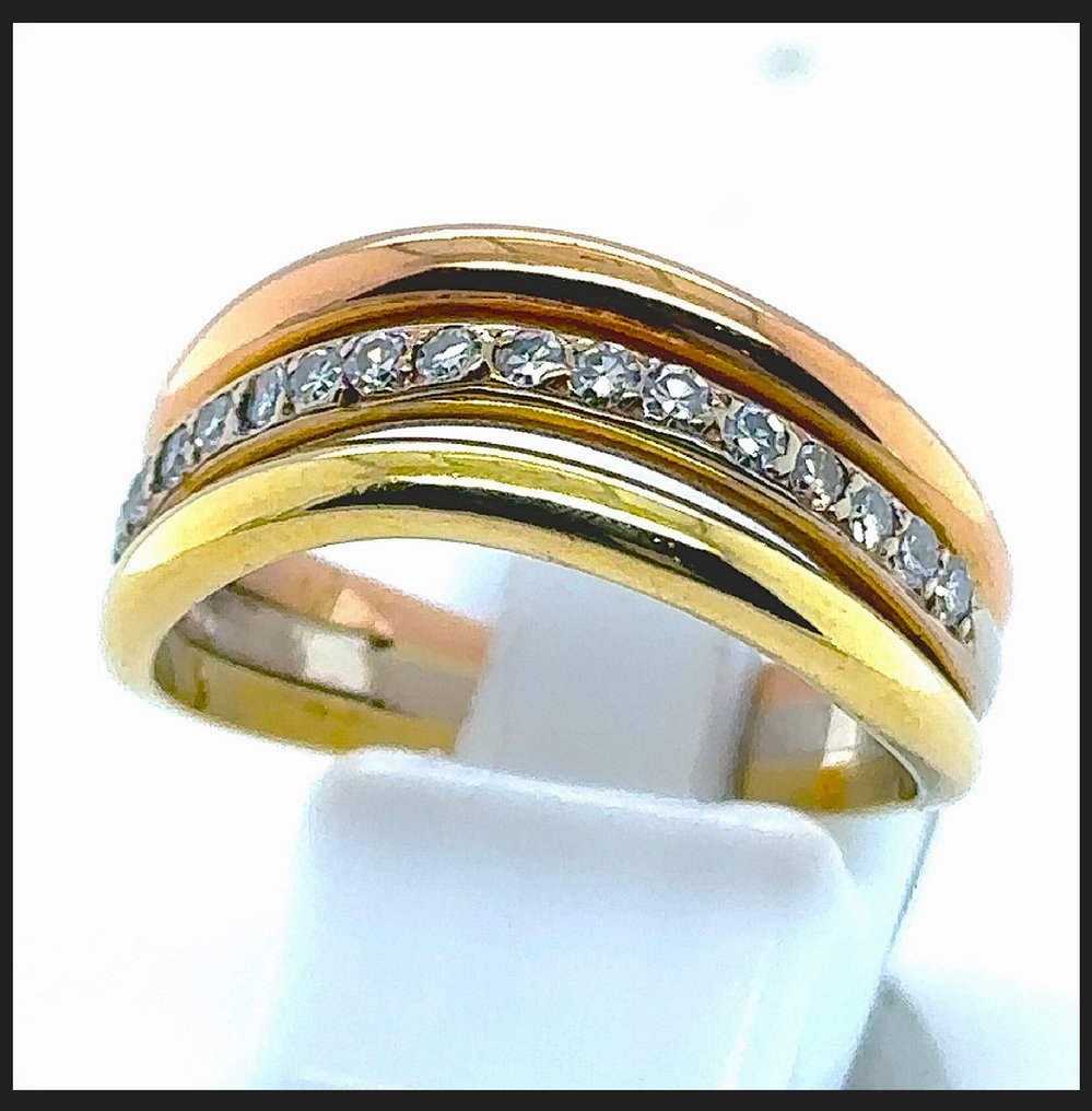 永恒戒指 - 18K包金 白金, 黄金, 玫瑰金 - 0.32ct. tw. 钻石 (天然) - 钻石 - RS61 Tric. 18K金钻 #2.1