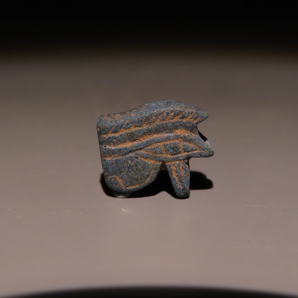 Αρχαία Αιγυπτιακή Faience Άγαλμα Ουτζάτ. Υστερη Περίοδος, 664 - 332 π.Χ. Μήκος 1,3 εκ. #1.0