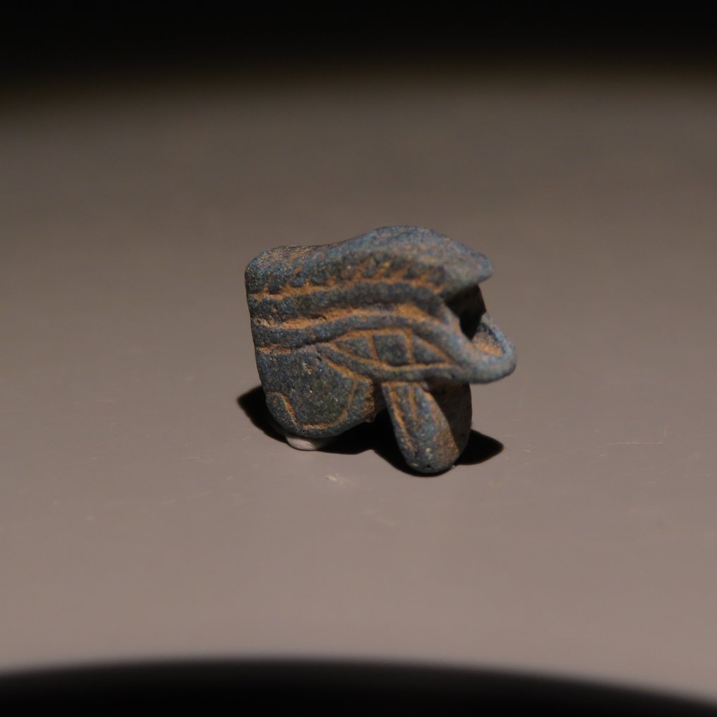 Αρχαία Αιγυπτιακή Faience Άγαλμα Ουτζάτ. Υστερη Περίοδος, 664 - 332 π.Χ. Μήκος 1,3 εκ. #2.1