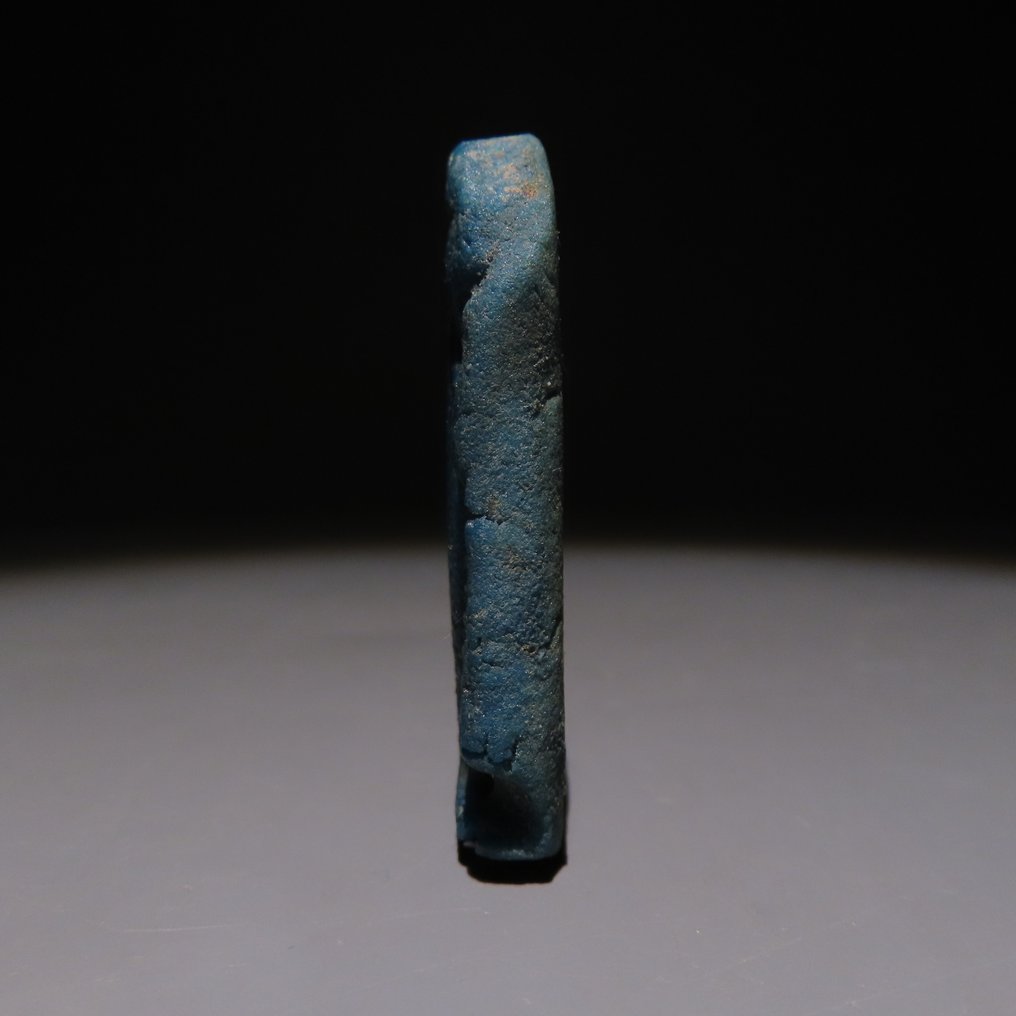 古埃及 Faience 霍鲁斯四子之一的护符。晚期，公元前664-332年。长4.4厘米。 #4.3