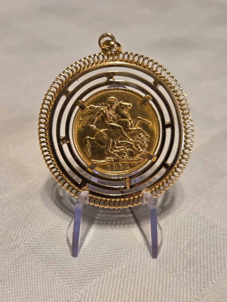 Pendentif en forme de monnaie - 18 carats Or jaune #1.0