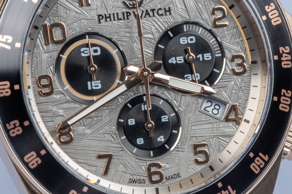 Philip Watch - Caribe Sport - Chronograph & Date - Rose gold/Meteorite/black - FREE SHIPPING - Men - 2025 #3.2