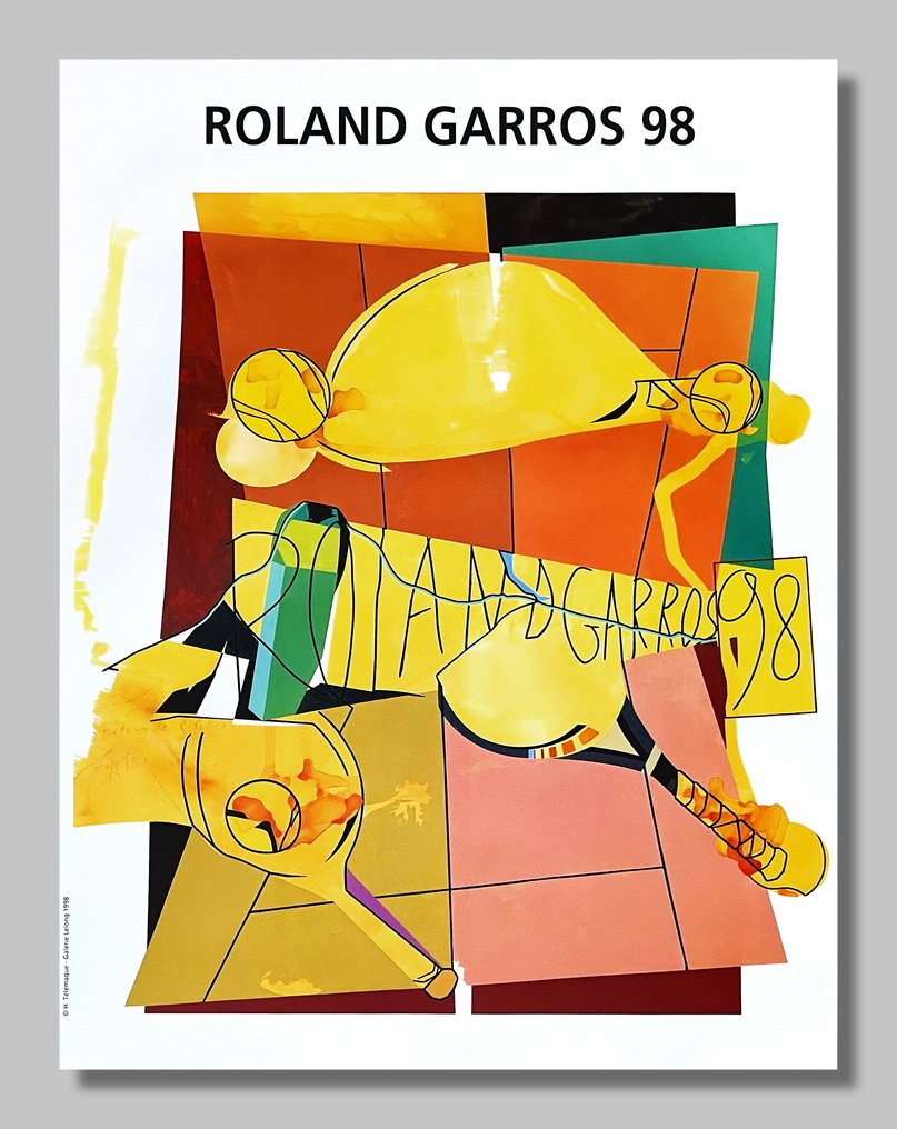 Hervé Télémaque - Originalplakat - Roland Garros 1998 #1.0