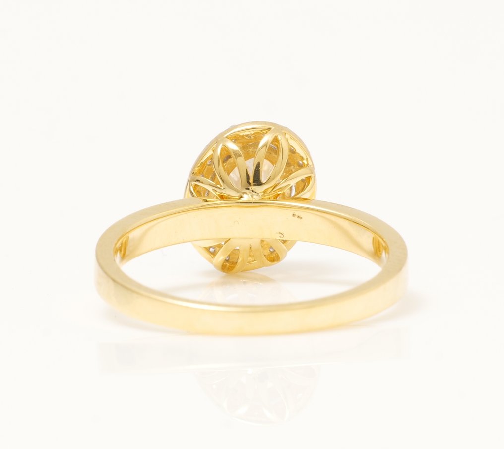 Bague de fiançailles - 14 carats Or jaune - 1.13ct. tw. Diamant (Naturelle) - Diamant - Bague solitaire de mariage #4.3