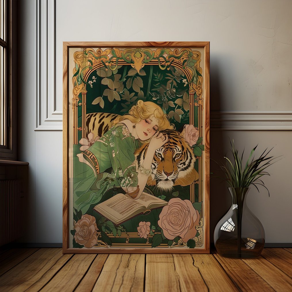 I_KONIQ - Woman and tiger regency style #1.0