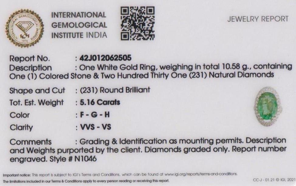 鸡尾酒戒指 - 14K包金 白金 -  13.45ct. tw. 帕拉伊巴碧玺 - 钻石 - Paraiba Diamond Ring #2.1