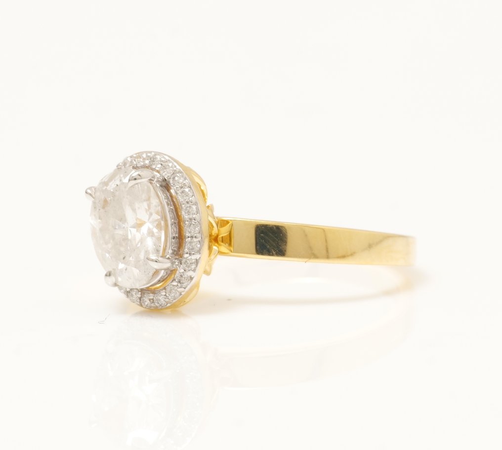 Bague de fiançailles - 14 carats Or jaune - 1.13ct. tw. Diamant (Naturelle) - Diamant - Bague solitaire de mariage #2.1