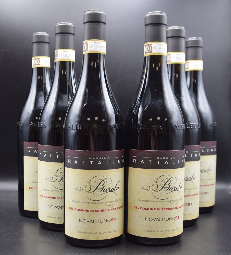 2015 Massimo Rattalino "91" Serralunga d'Alba - Barolo - 6 Flasker (0,75 L) #1.0
