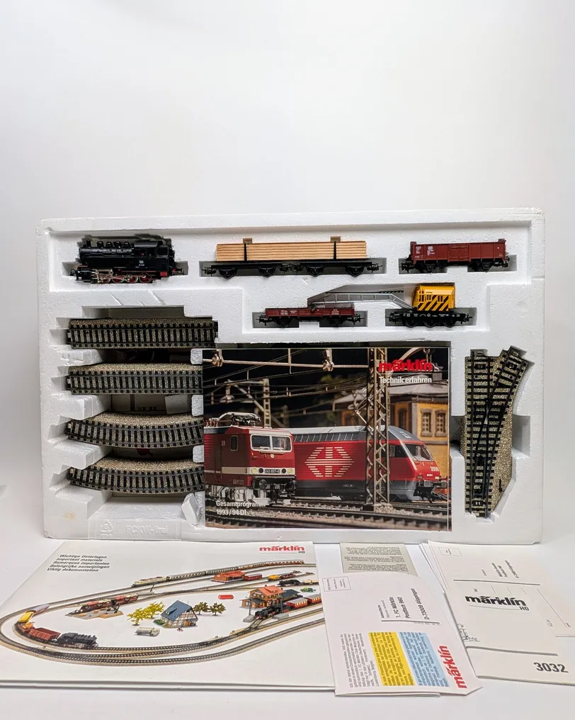 Märklin H0 - 2963 - Train set (1) - Märklin Delta model railway complete set with tracks, locomotive, wagons, transformer, and - DB #1.1