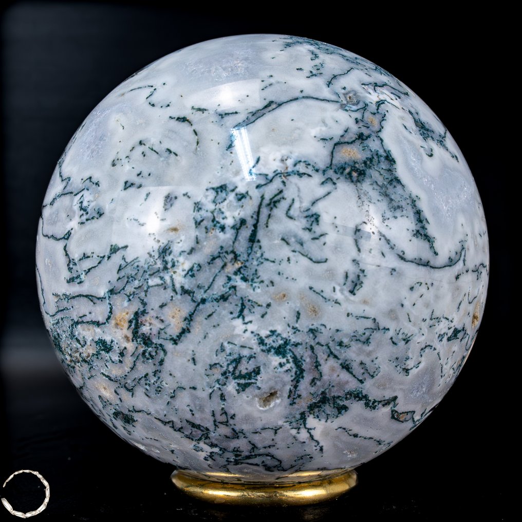 Top Quality Natural Very Artistic Moss Agate Sphere- 1272.11 g #4.3