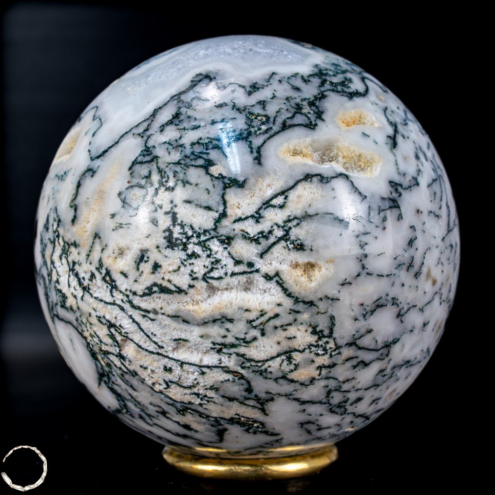 Top Quality Natural Very Artistic Moss Agate Sphere- 1272.11 g #3.2