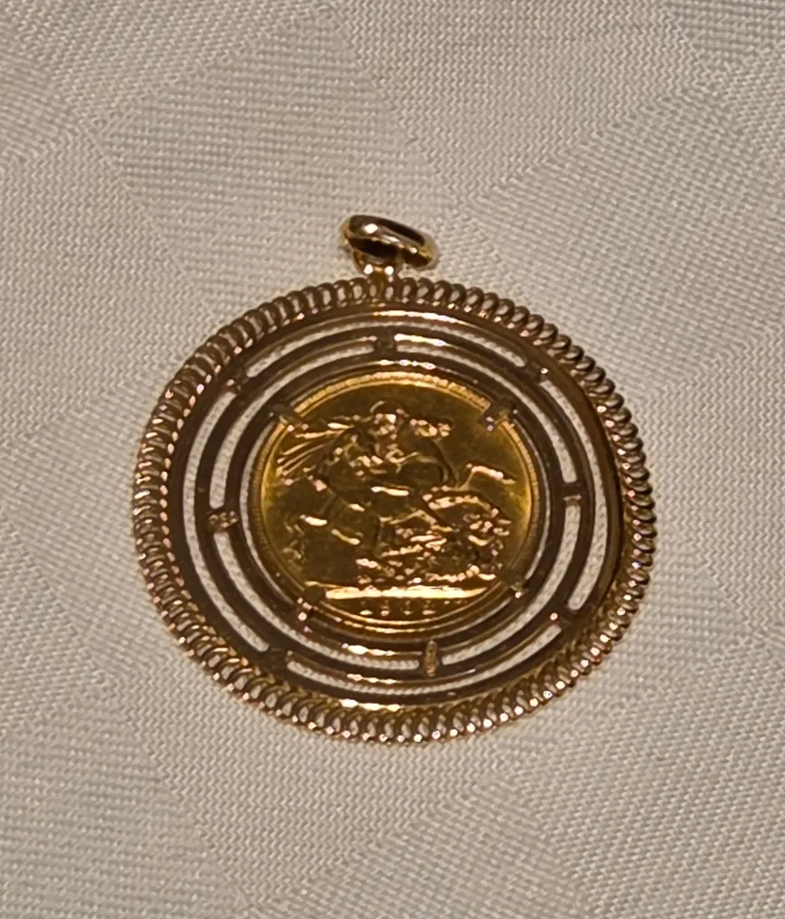 Pendentif en forme de monnaie - 18 carats Or jaune #4.3