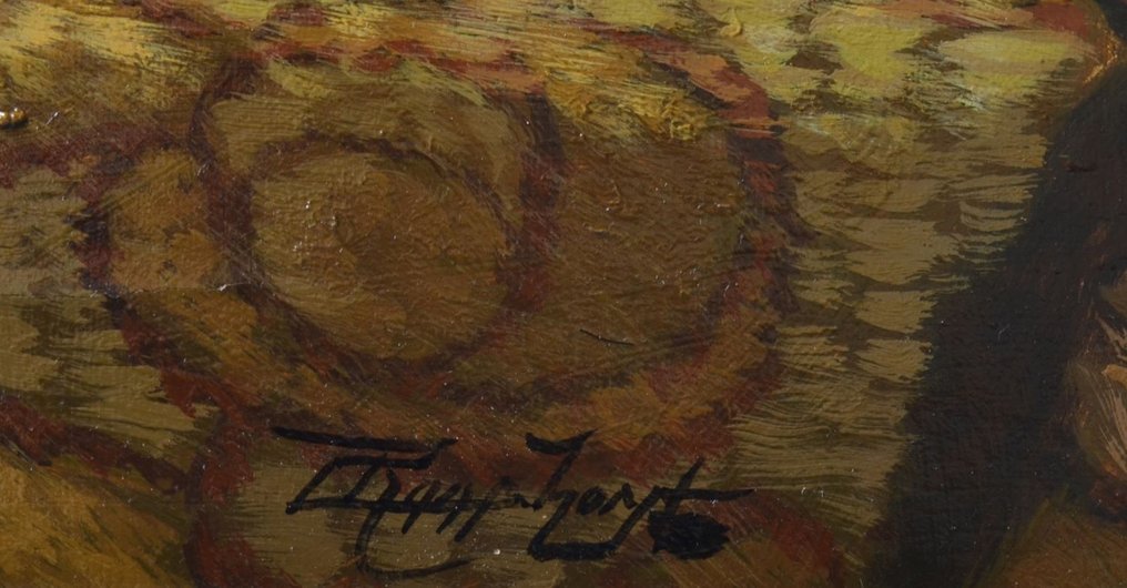 Cornelis Raaphorst (1875-1954) - Vijf spelende jonge katjes op een tafel #2.1