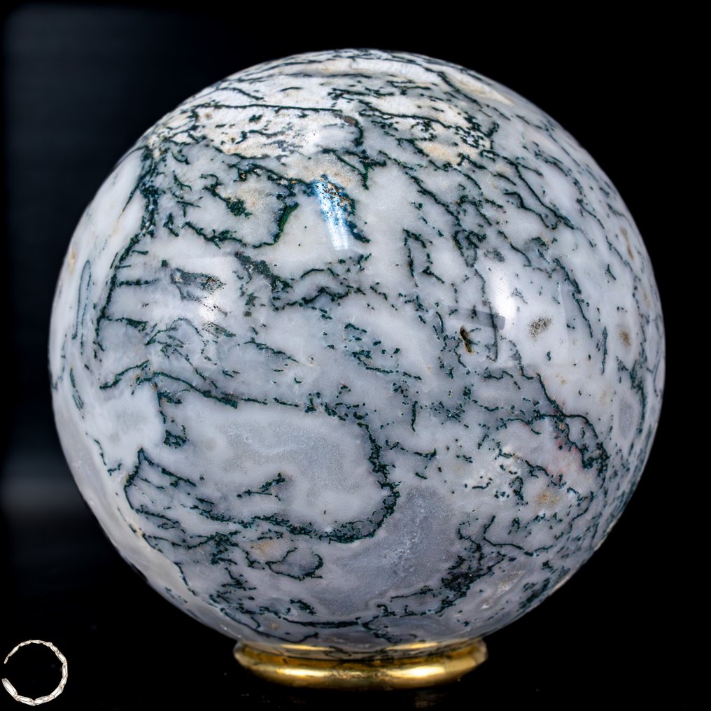 Top Quality Natural Very Artistic Moss Agate Sphere- 1272.11 g #2.1