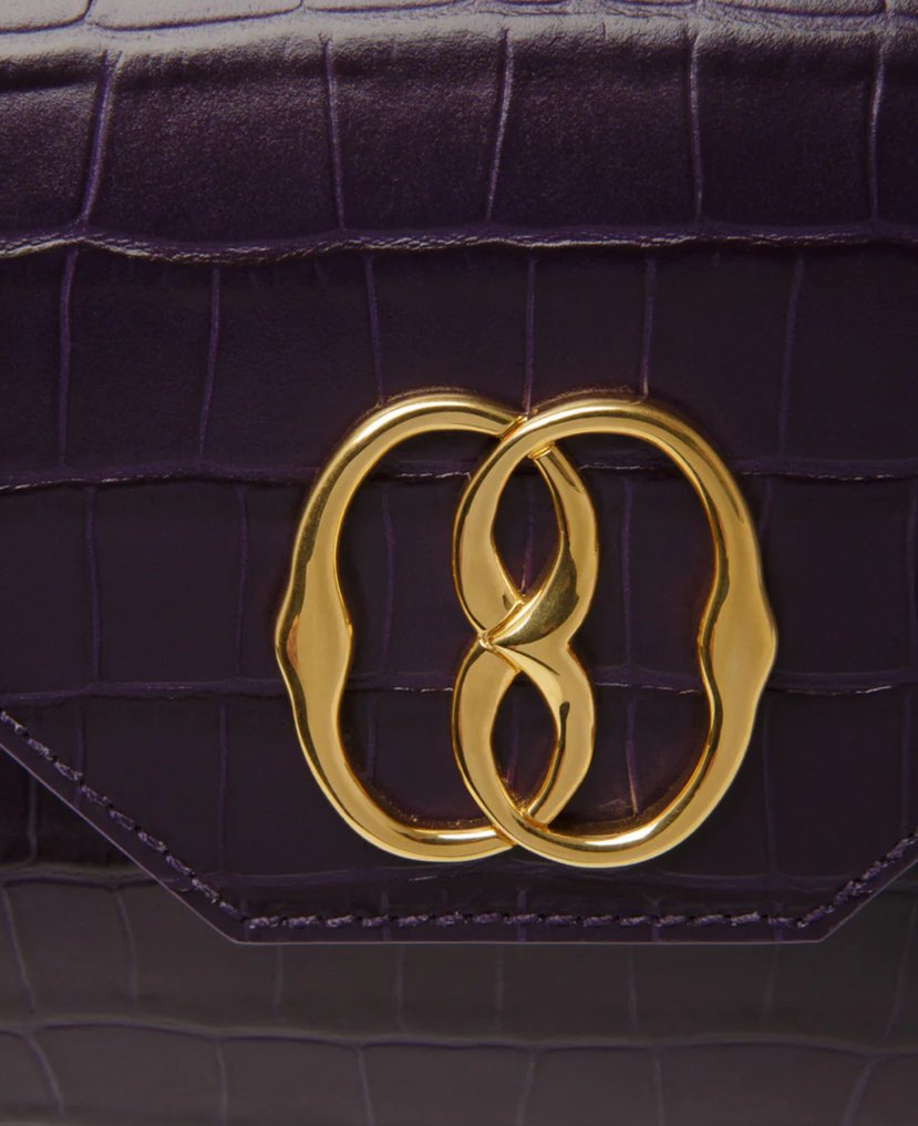 Bally - BALLY Crocodile-Effect Leather Emblem Trapeze M - Top Handle - Τσάντα #3.2