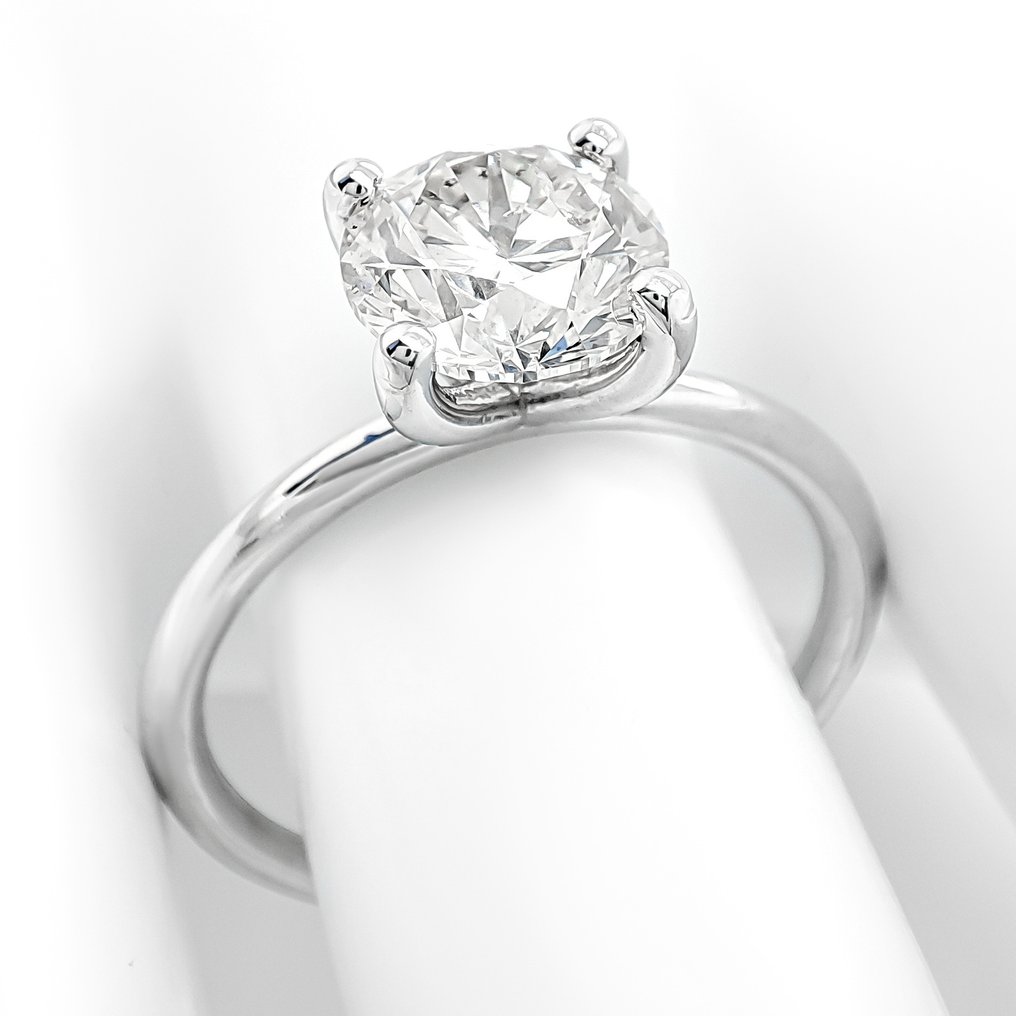Δαχτυλίδι - 14 καράτια Λευκός χρυσός, Γ/ΣΙ2 - 2.06ct. tw. Διαμάντι (Φυσικό) - Πιστοποιητικό IGI #1.0