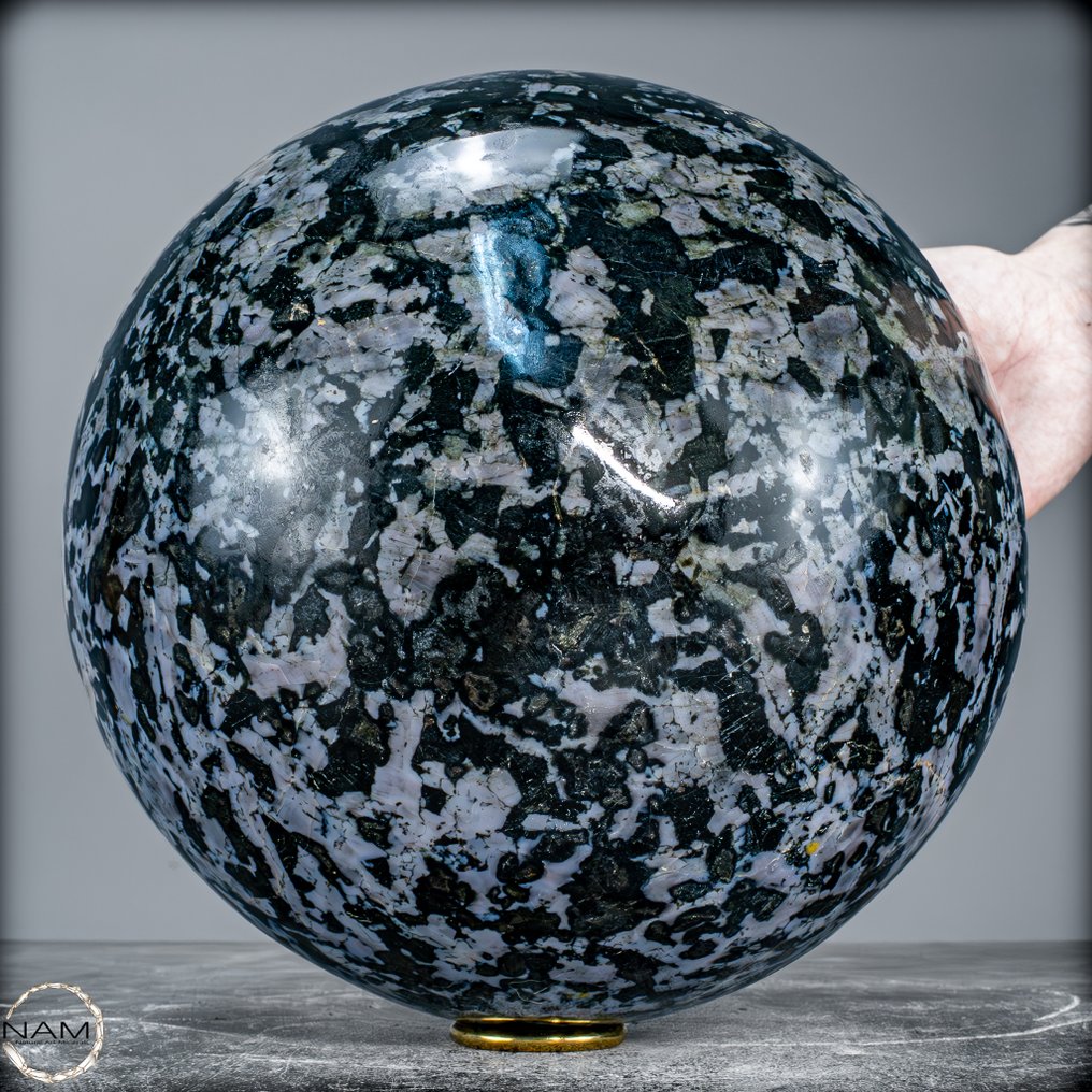 Natural Merlinit-Gabro sphere of the highest quality, 18.8 kg. Masterpiece of nature- 18887.69 g #4.3