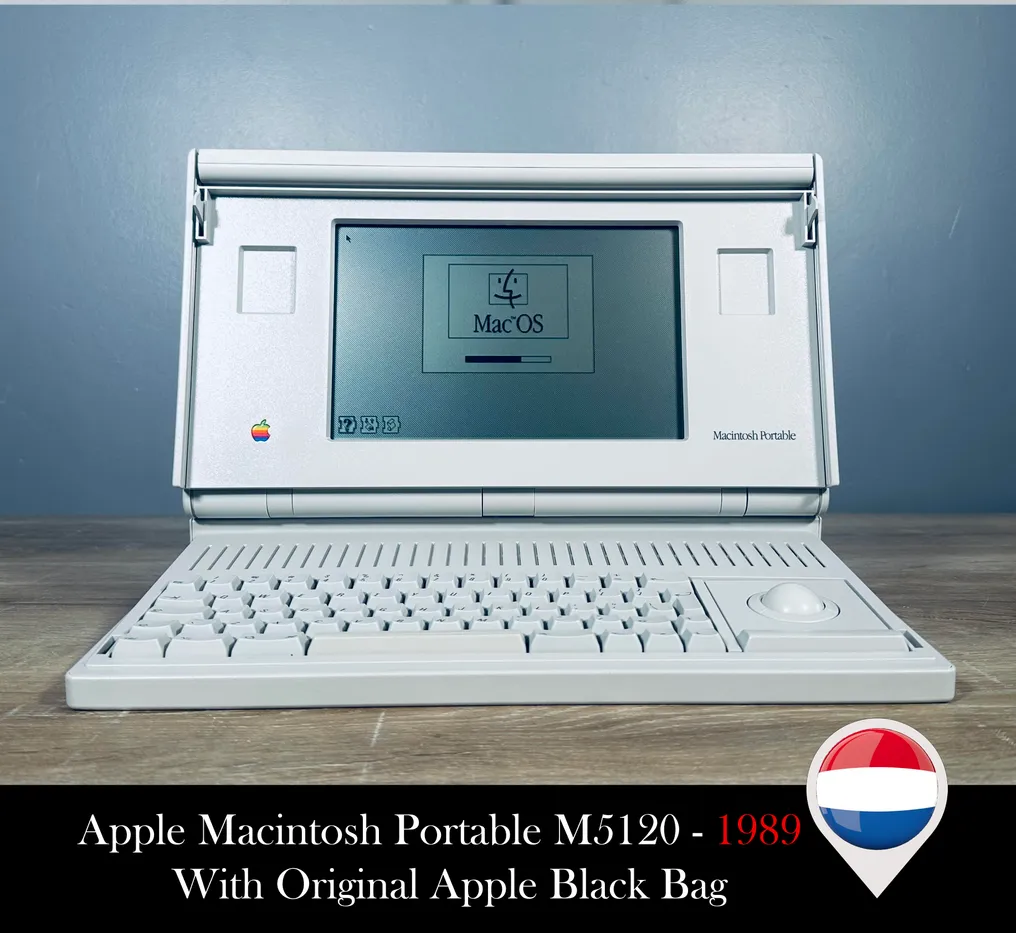 Apple Macintosh Portable M5120 - (1989) Perfect Condition With Apple Original Bag + Apple Desktop BUS Mouse - Computer (1) - Con scatola sostitutiva #1.0