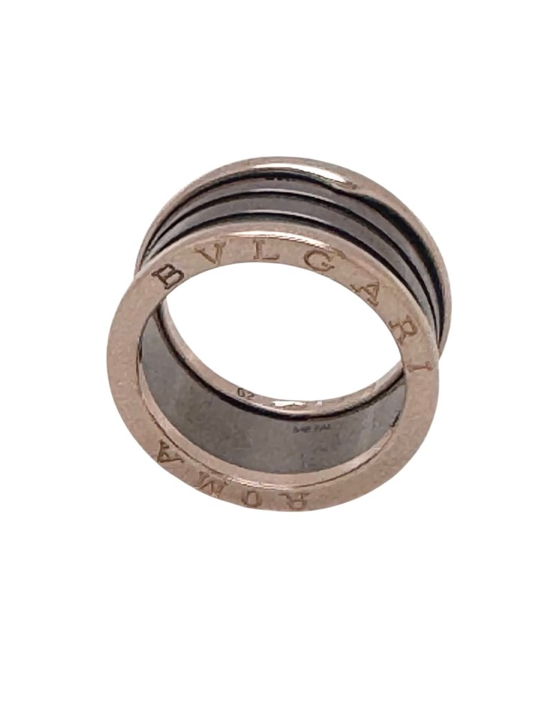 Bvlgari - Sormus - Bzero 1 Roma - 18 kt. Ruusukulta - ja keramiikkaa 4 kierrosta #2.1