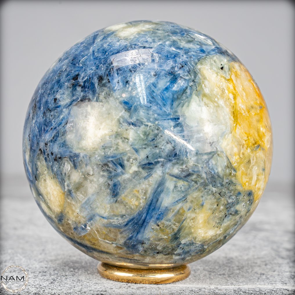 来自美国的稀有蓝晶石球 自然的杰作- 623.62 g #3.2