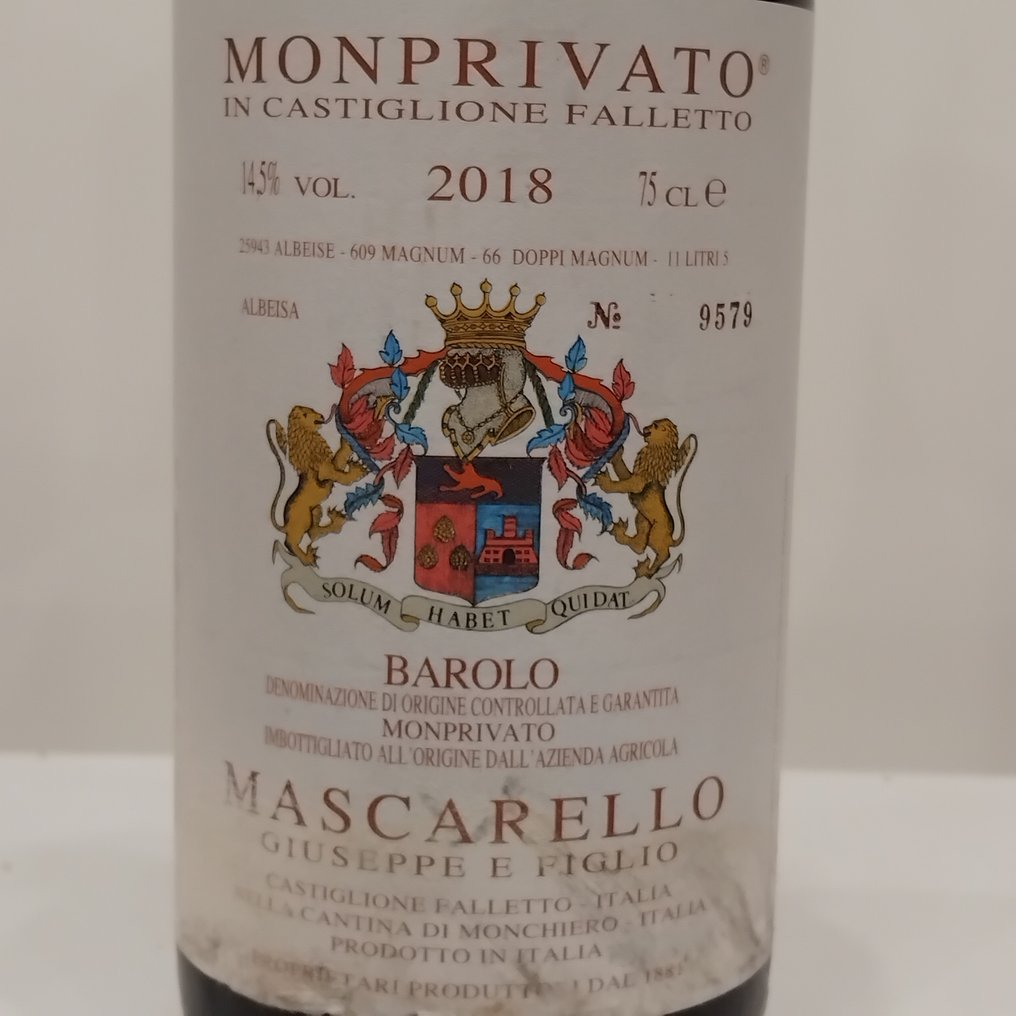 2018 Giuseppe Mascarello, Monprivato - Μπαρόλο - 1 Î¦Î¹Î¬Î»Î· (0,75L) #2.1